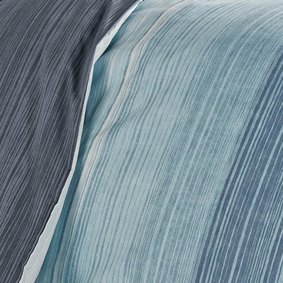 Halton Blue Reversible Duvet Cover and Pillowcase Set Blue – image 2