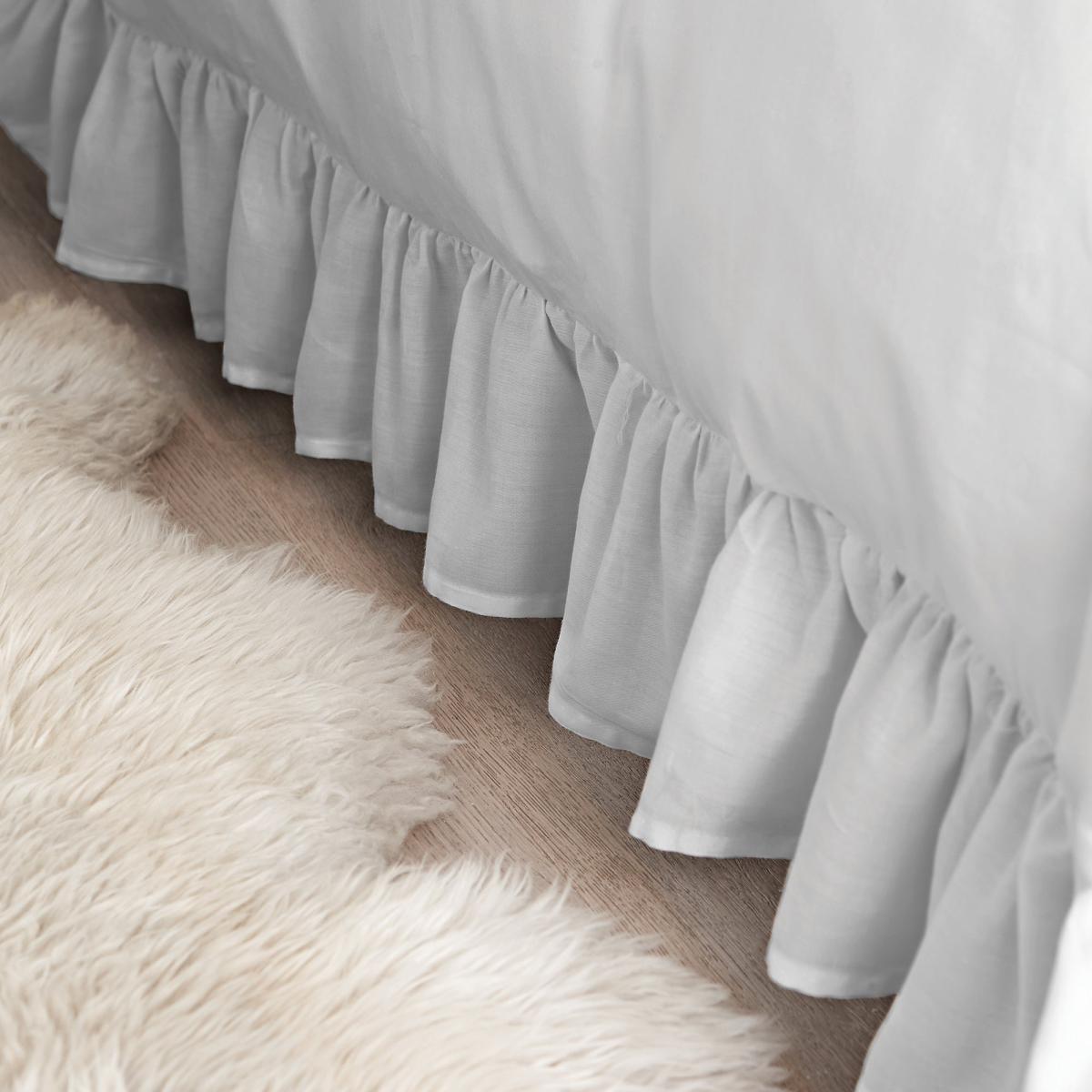 Bianca 100% Cotton Silver Relaxed Frills Duvet Cover and Pillowcase Set Silver – image 4