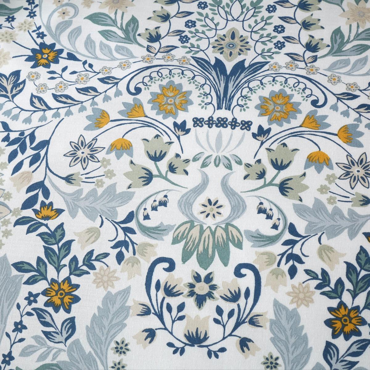 Hardwick Blue Duvet Cover and Pillowcase Set Blue, Yellow and White – image 5