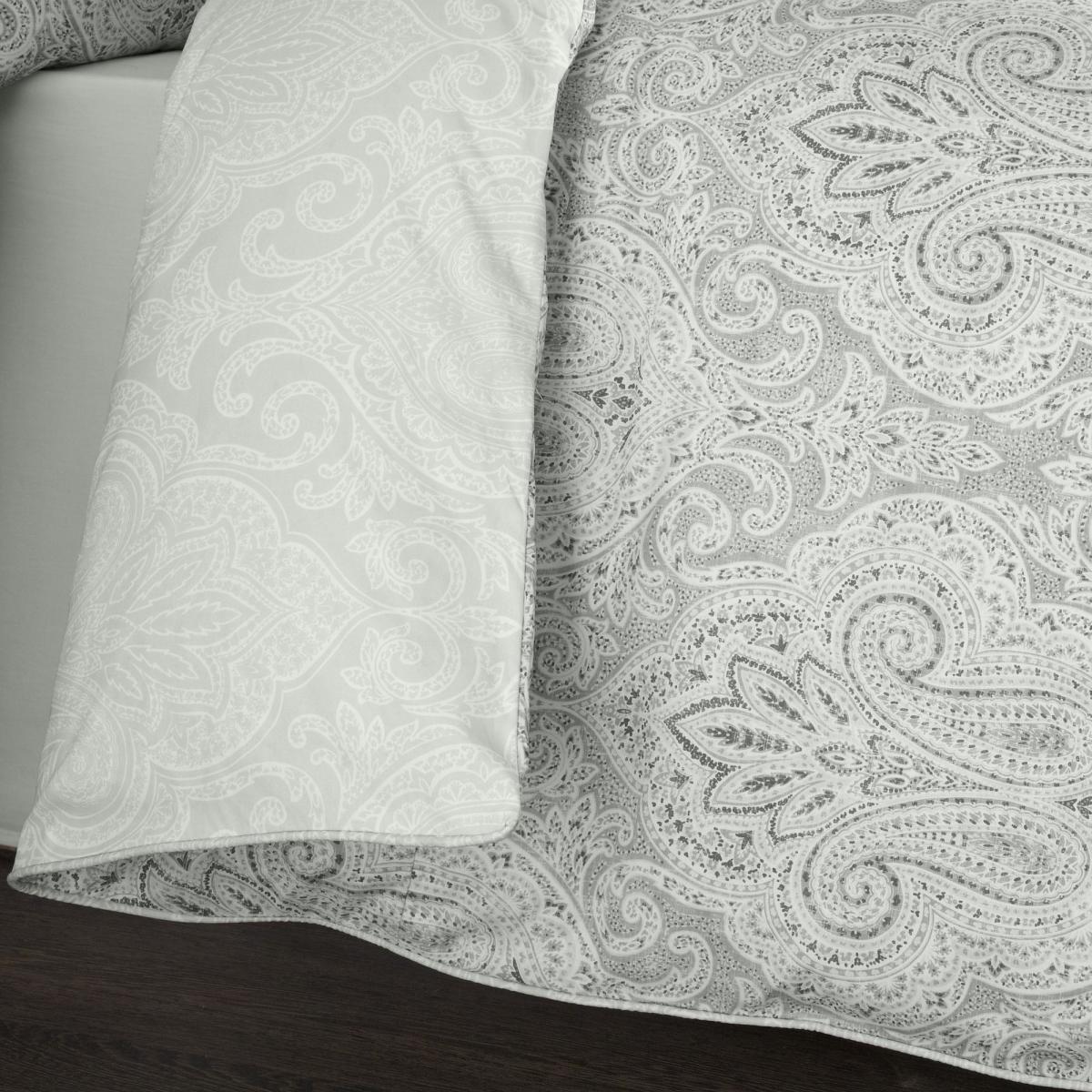 India Grey Reversible Duvet Cover and Pillowcase Set Grey – image 4