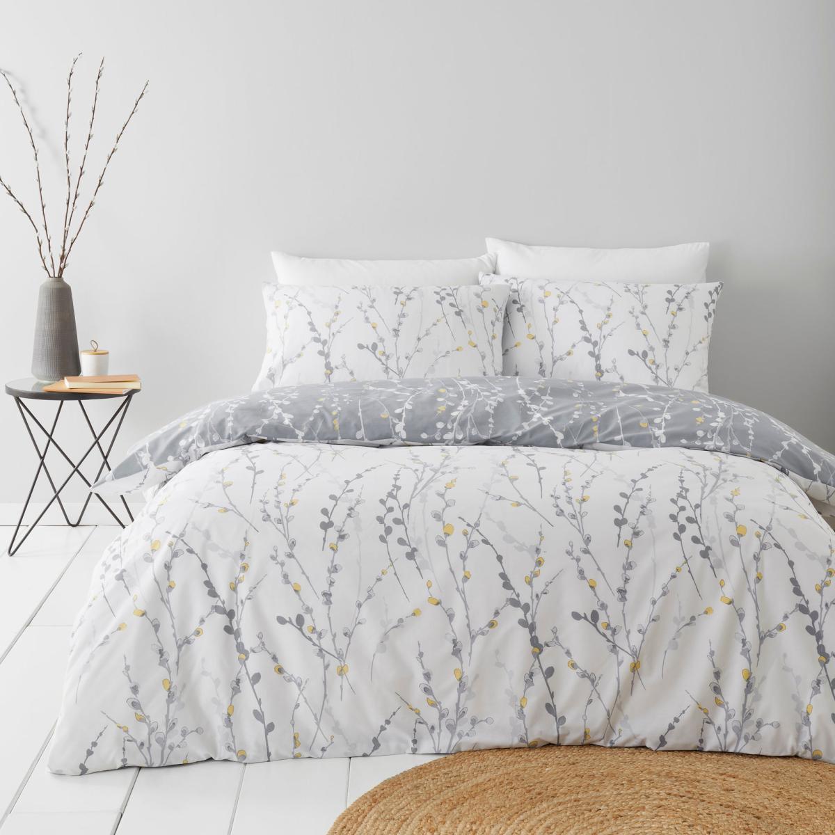 Belle Charcoal Duvet Cover and Pillowcase Set Charcoal (Grey) – image 3