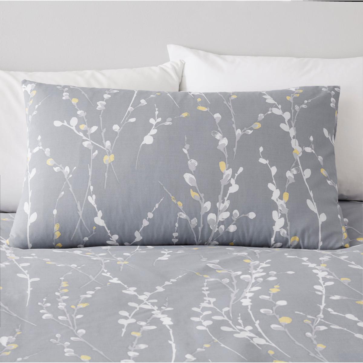 Belle Charcoal Duvet Cover and Pillowcase Set Charcoal (Grey) – image 4