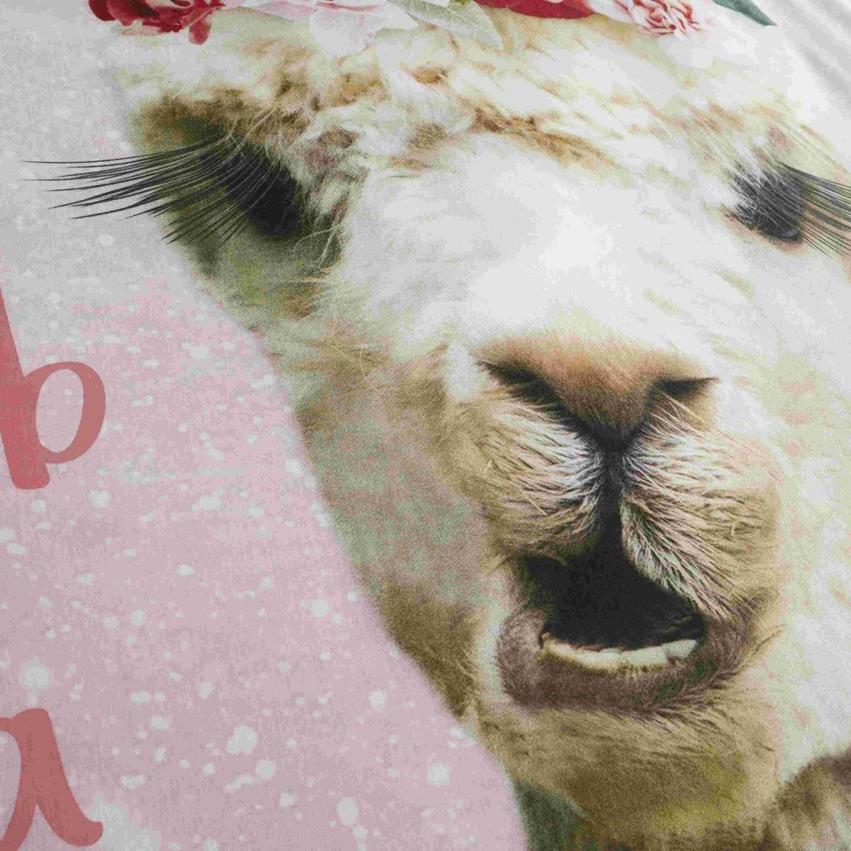 Catherine Lansfield No Prob-llama Duvet Cover and Pillowcase Set Pink – image 3