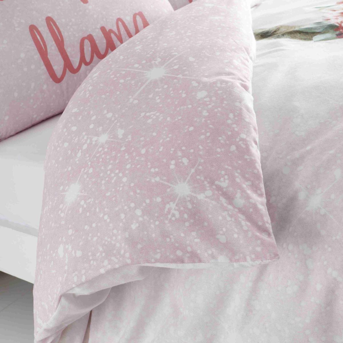 Catherine Lansfield No Prob-llama Duvet Cover and Pillowcase Set Pink – image 4