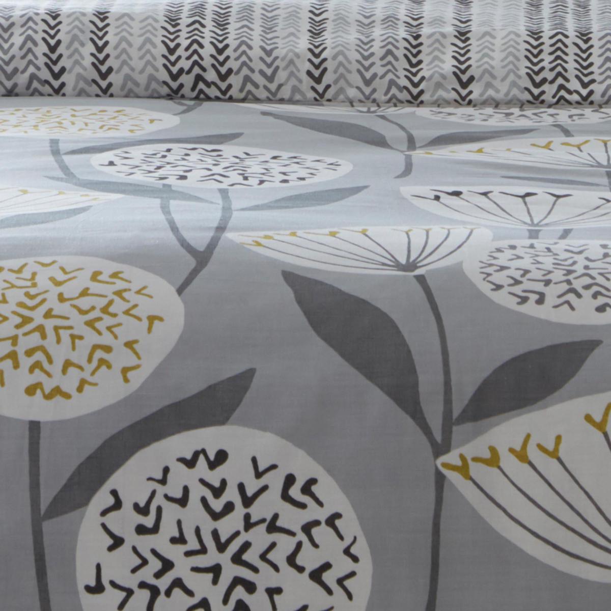 Elements Emmott Reversible Grey Duvet Cover and Pillowcase Set Grey – image 2