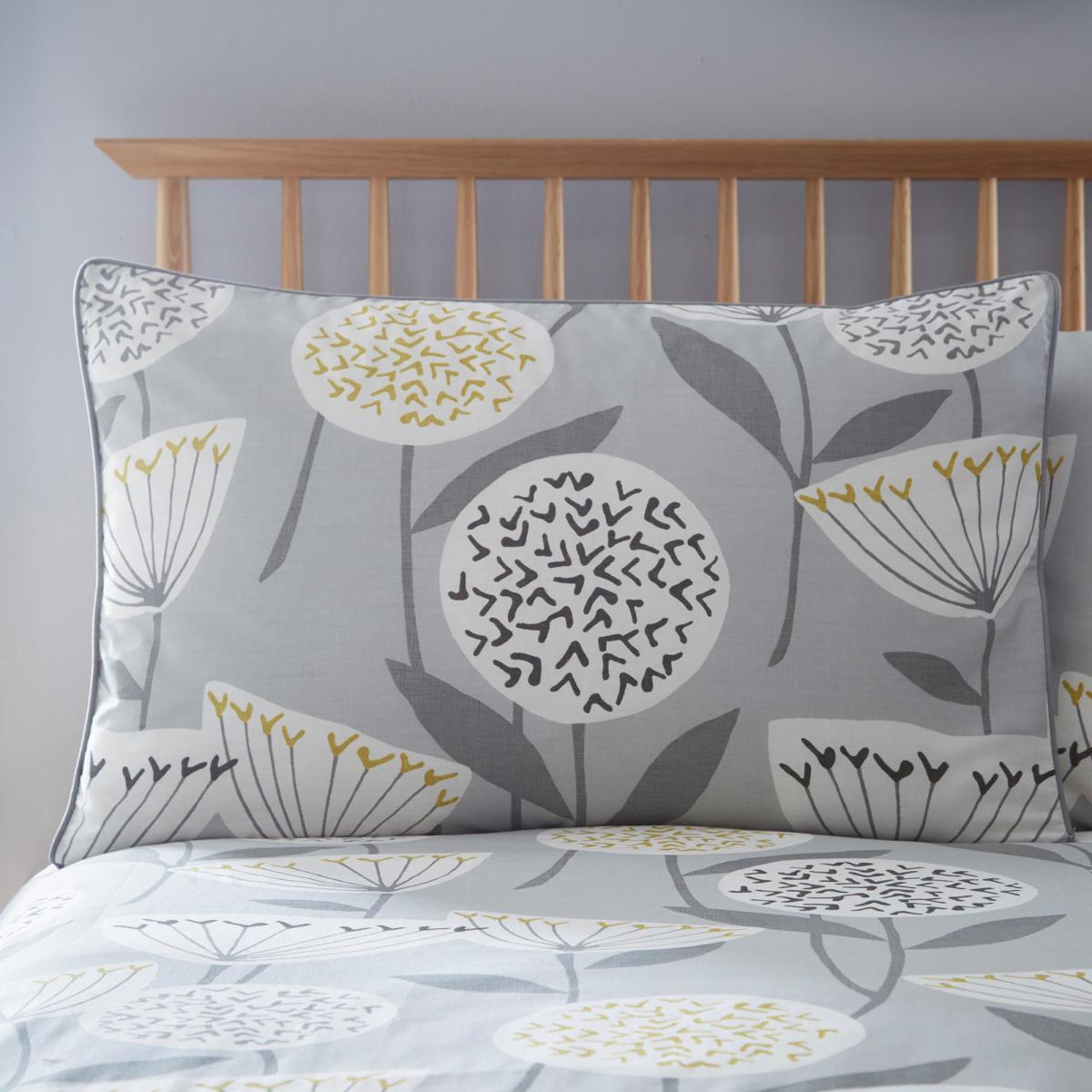Elements Emmott Reversible Grey Duvet Cover and Pillowcase Set Grey – image 3