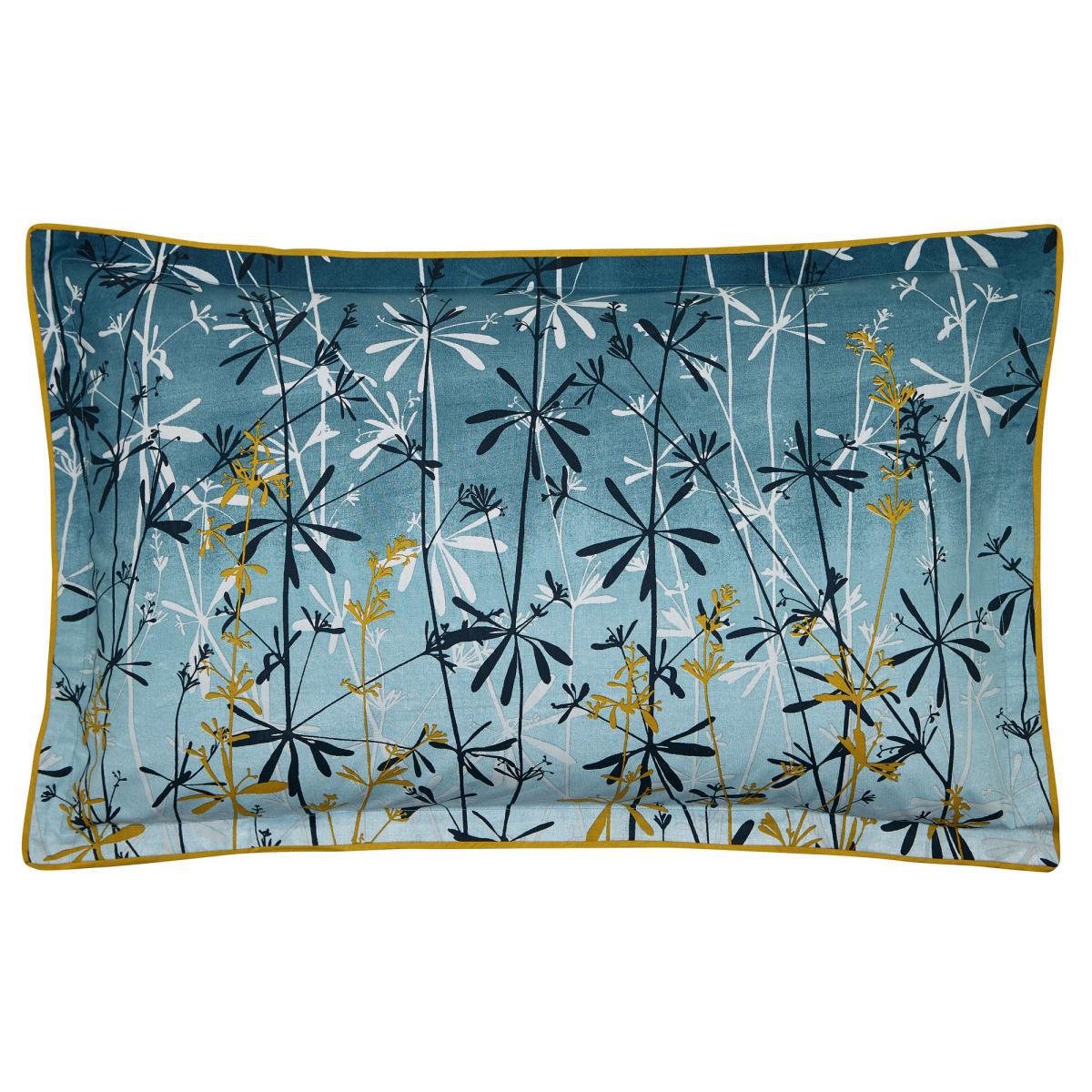 Clarissa Hulse Goosegrass Blue 100% Cotton Duvet Cover and Pillowcase Set Blue, Yellow and White – image 4