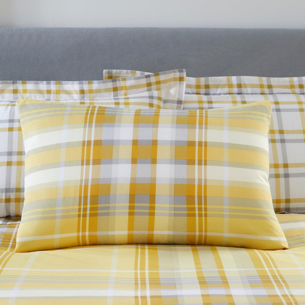 Ovie Ochre Reversible Duvet Cover and Pillowcase Set Ochre (Yellow) – image 5