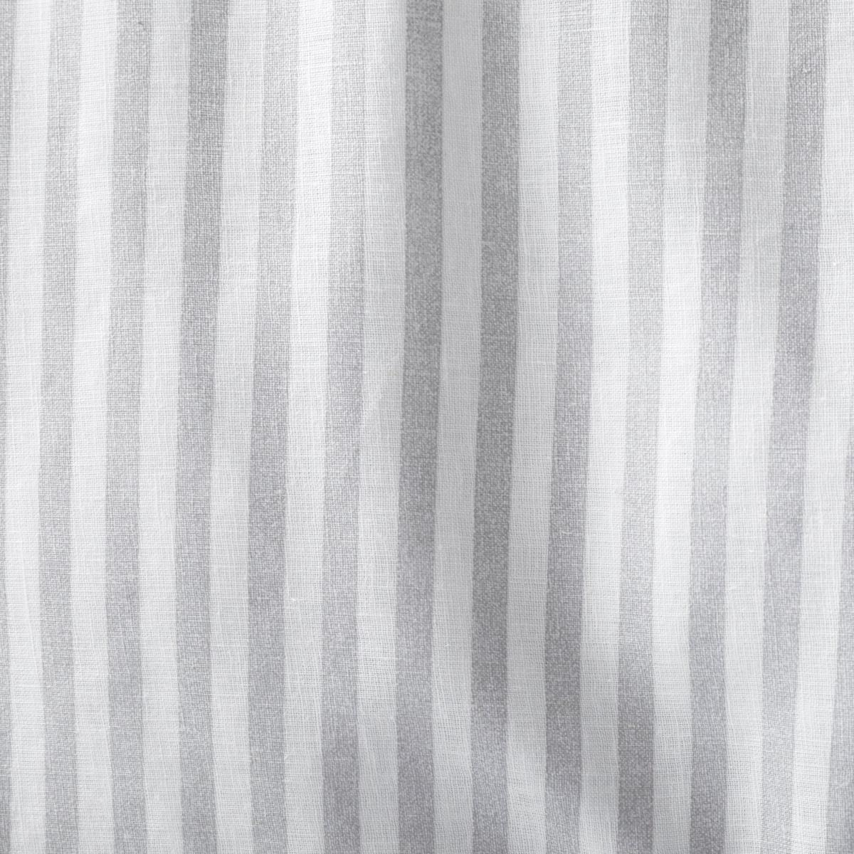 Leighton Grey Striped Linen Blend Duvet Cover and Pillowcase Set Light Grey – image 6