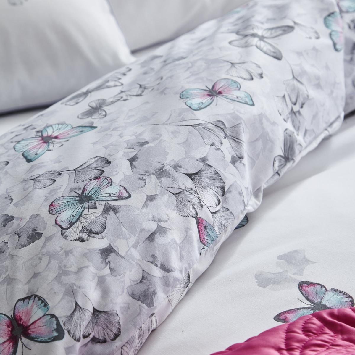 Ginkgo Butterfly White Reversible Duvet Cover and Pillowcase Set White – image 4