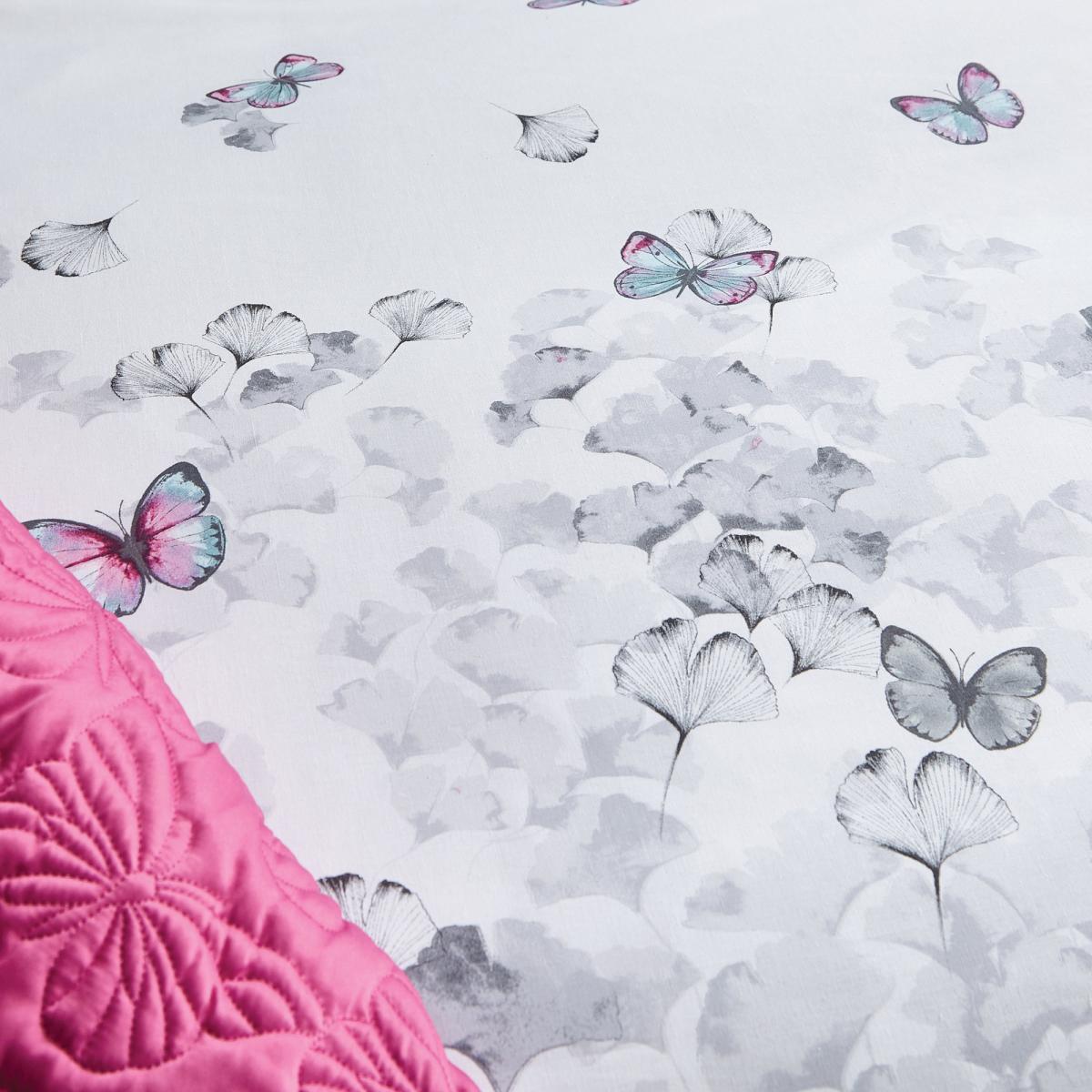 Ginkgo Butterfly White Reversible Duvet Cover and Pillowcase Set White – image 5