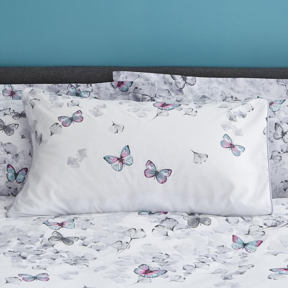 Ginkgo Butterfly White Reversible Duvet Cover and Pillowcase Set White – image 6