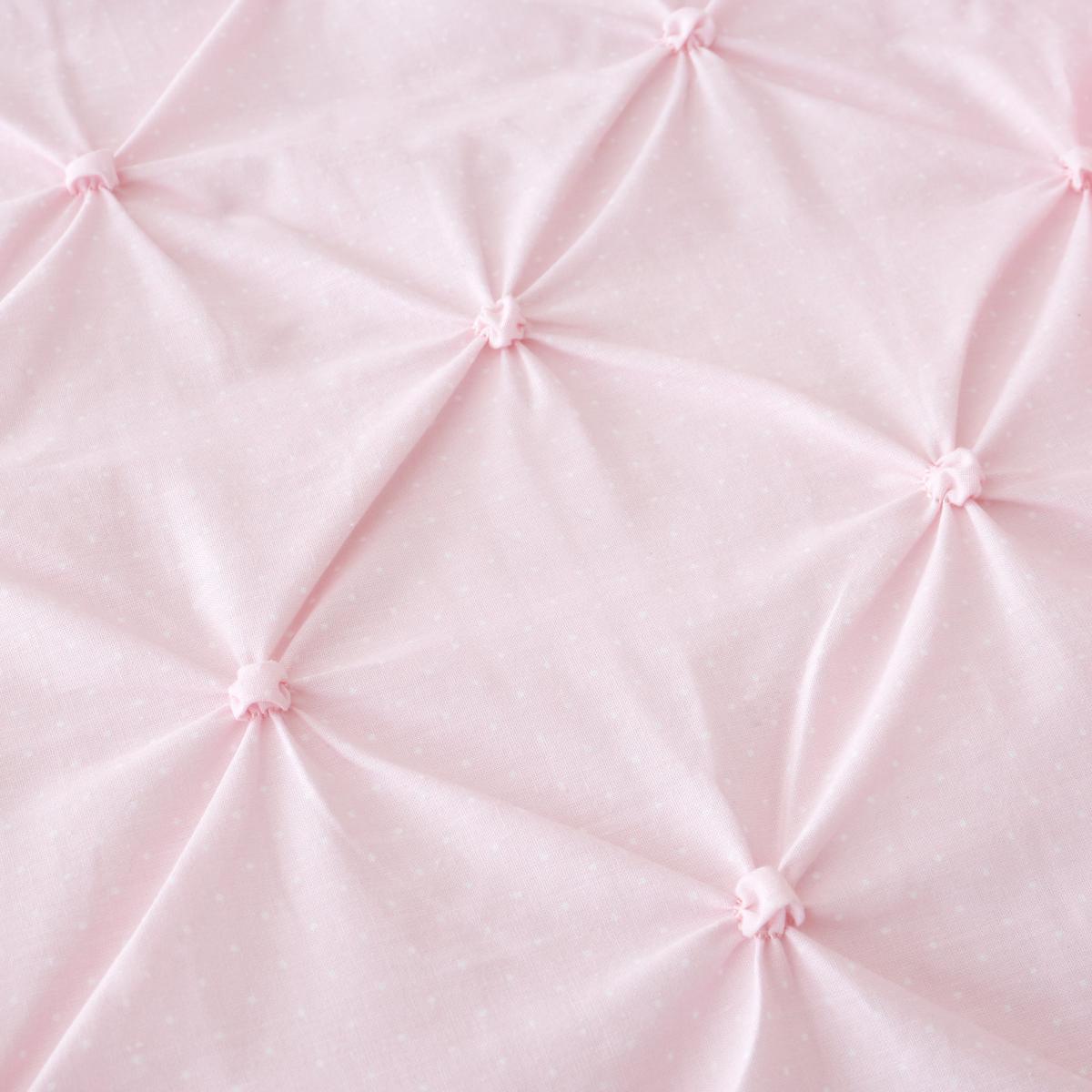 Pintuck Pink Polka Dot 100% Cotton Duvet Cover and Pillowcase Set Pink – image 5