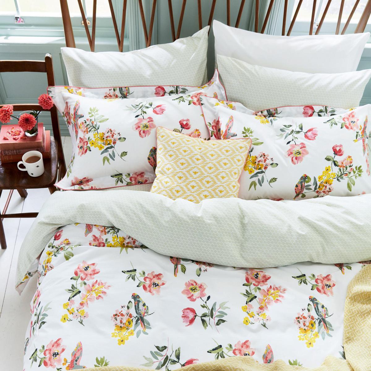 Joules Kelmarsh Floral 100% Cotton Reversible Duvet Cover and Pillowcase Set MultiColoured – image 4