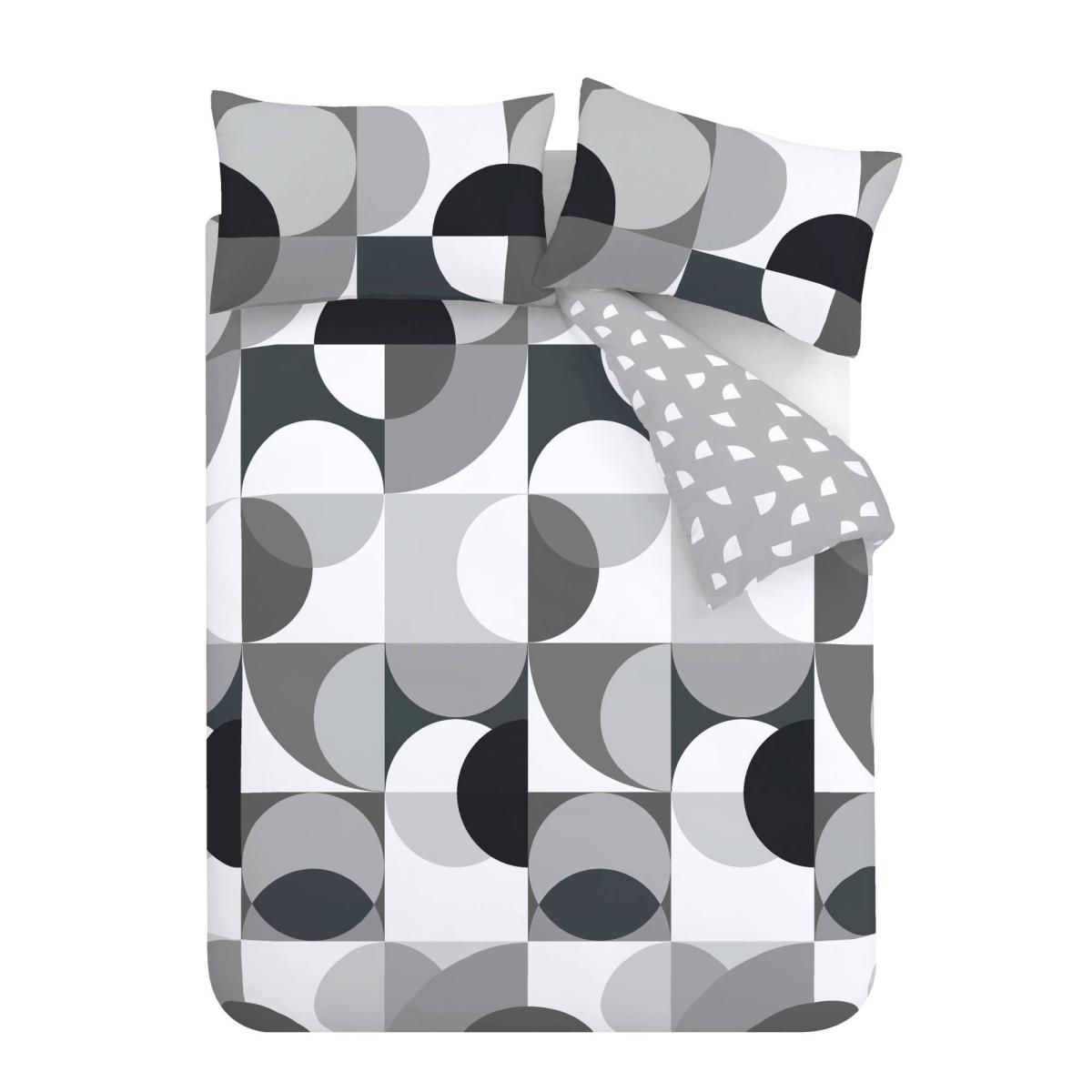 Catherine Lansfield Sirkel Geo Monochrome Duvet Cover and Pillowcase Set Black and white – image 5