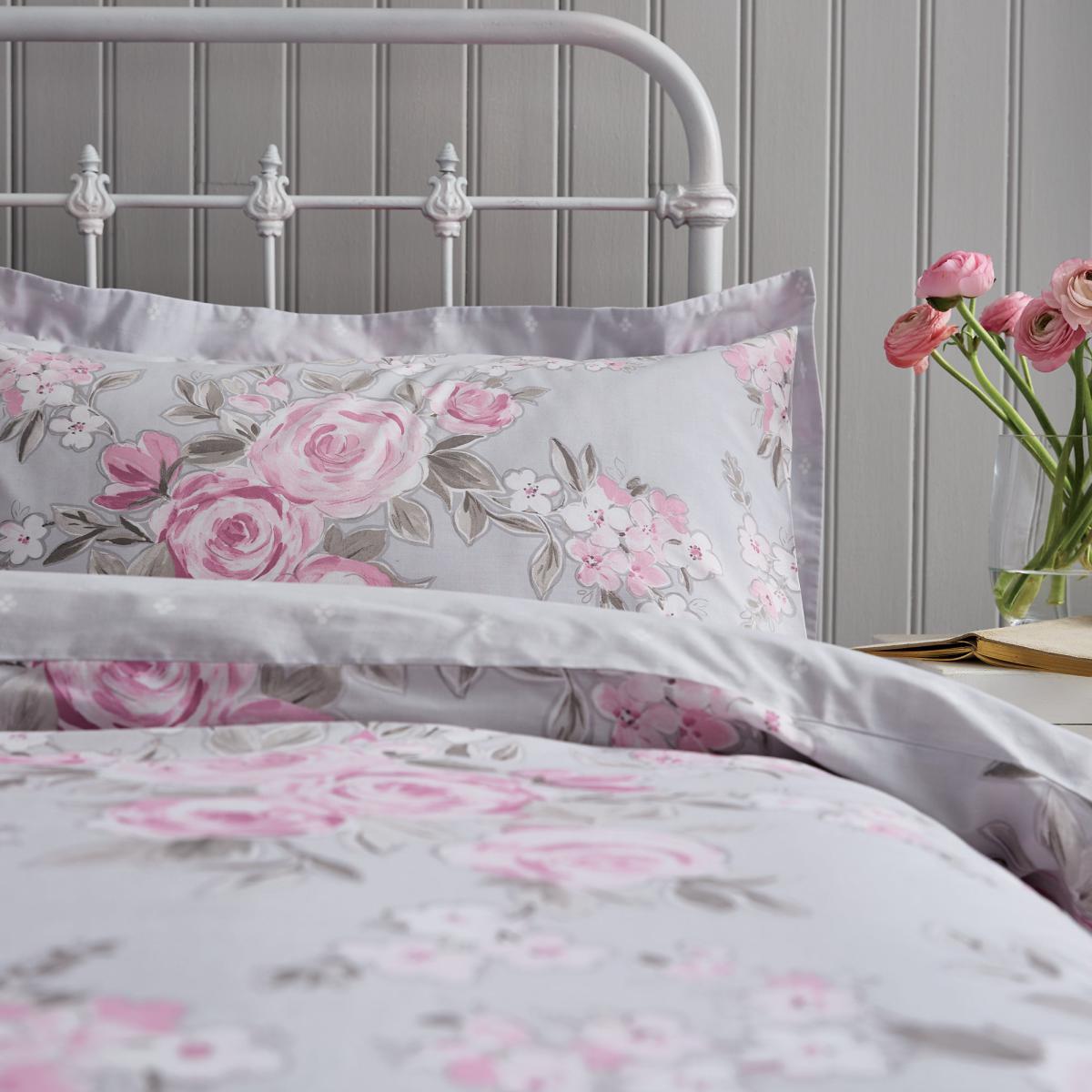 Rosemont Grey Duvet Cover and Pillowcase Set Grey – image 5