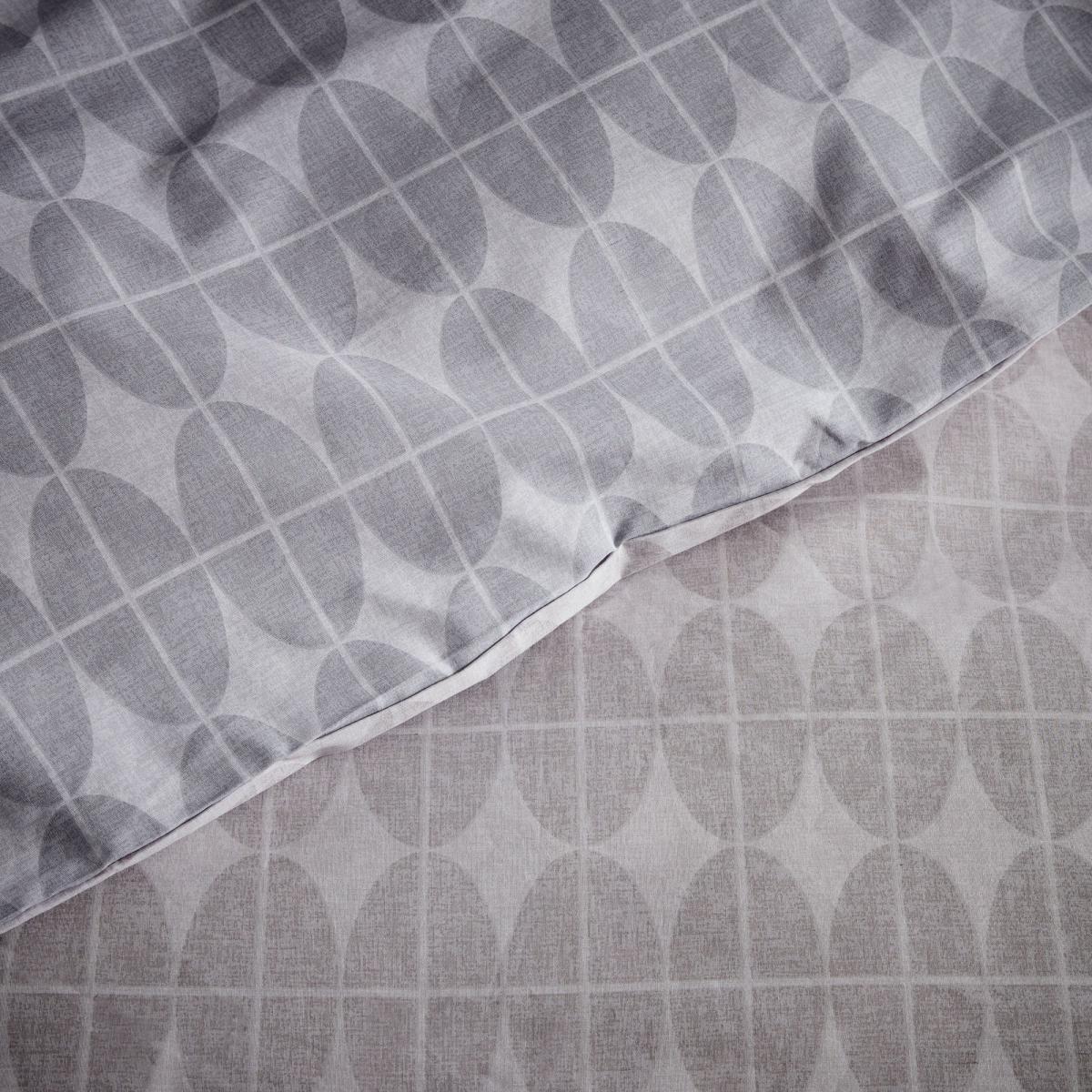 Content By Terence Conran Orby Ovals 100% Cotton Duvet Cover and Pillowcase Set Natural (Grey) – image 4