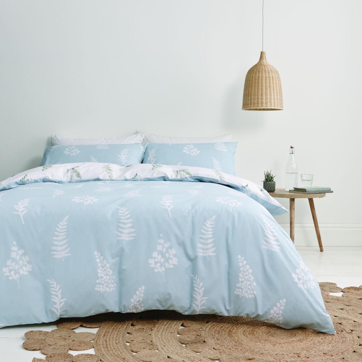 Bianca Meadow Flowers White 100% Egyptian Cotton Duvet Cover and Pillowcase Set White – image 2