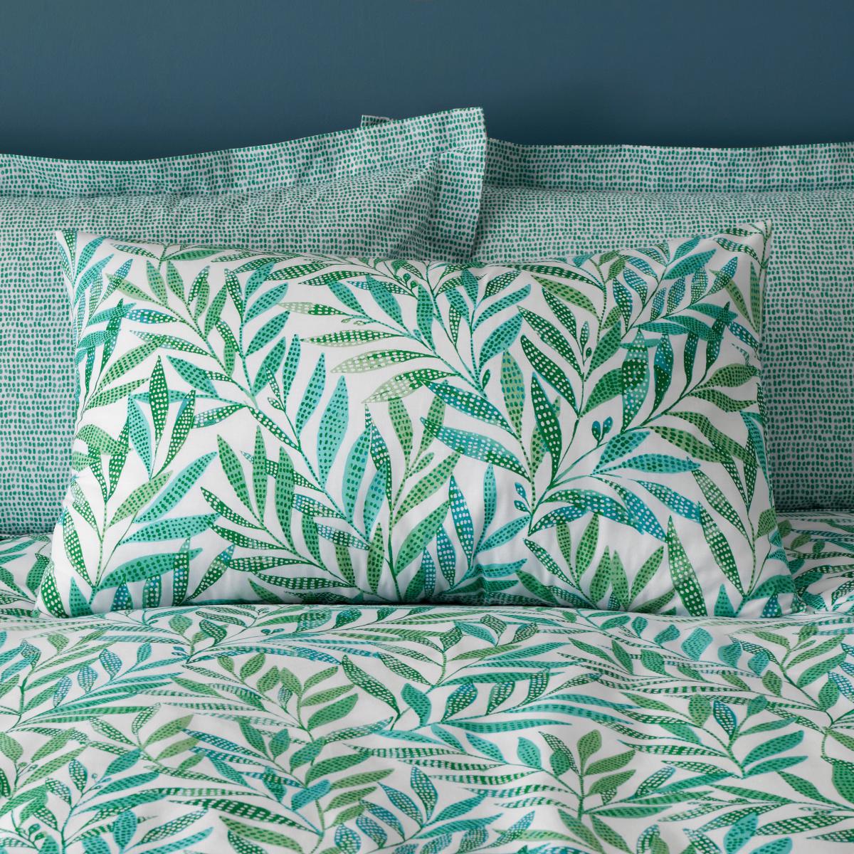 Willow Dottie Green Duvet Cover and Pillowcase Set Green – image 3