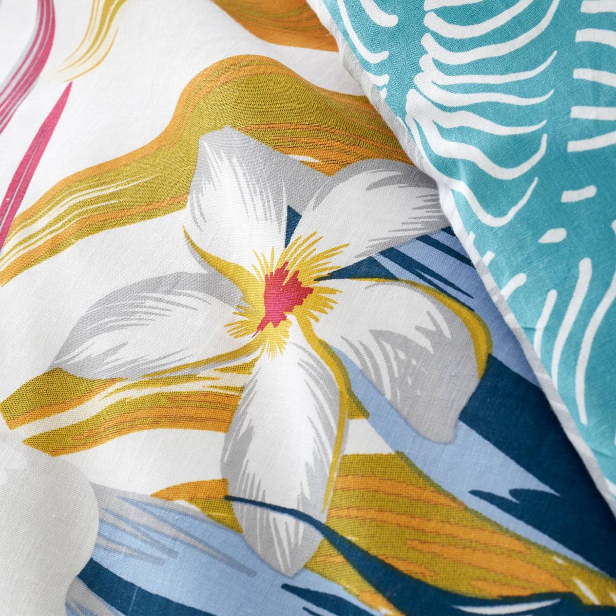 Pineapple Elephant Ayanna Tropical Flora Duvet Cover and Pillowcase Set Teal (Green) – image 4