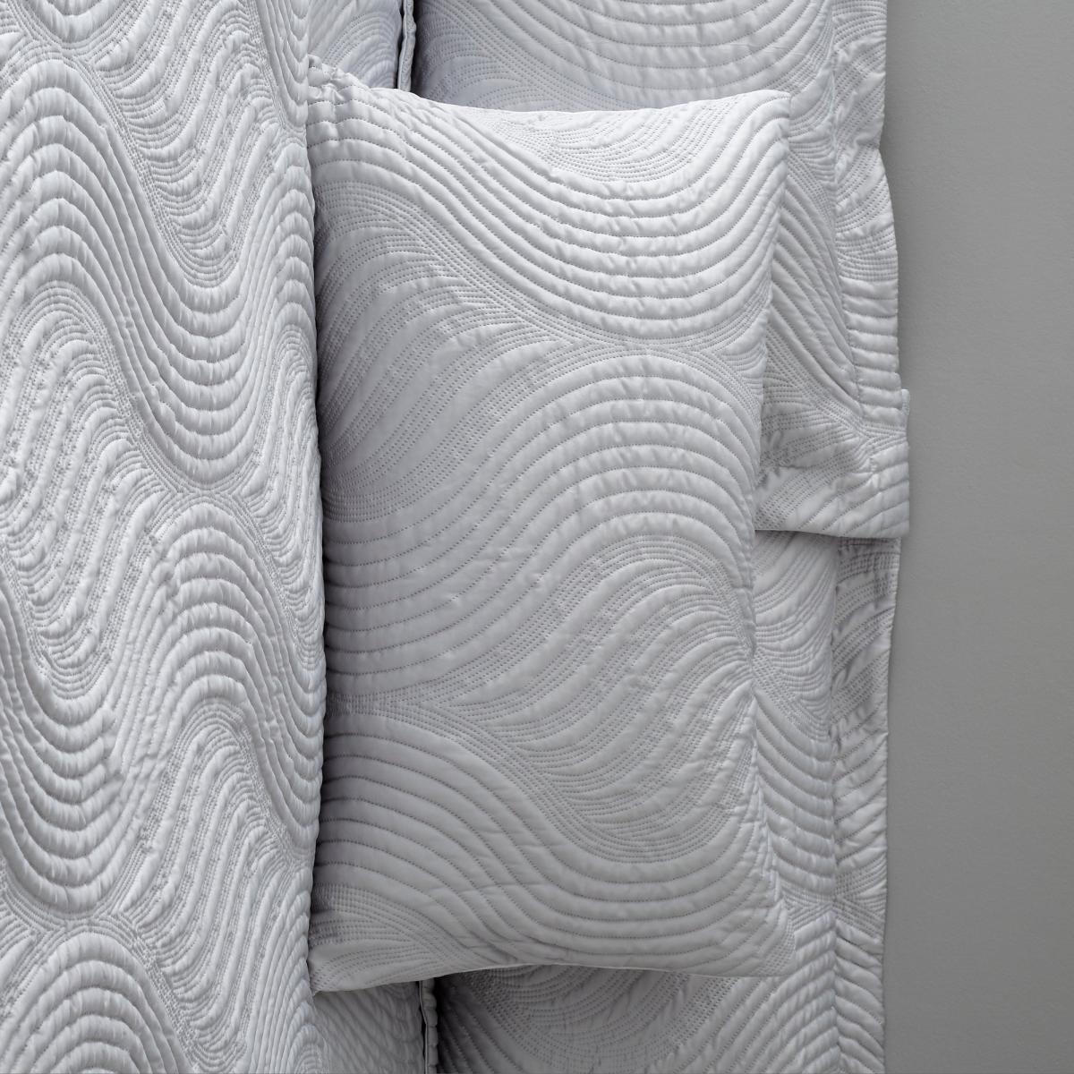 Romilly Wave Luxe Pinsonic Silver Duvet Cover and Pillowcase Set Silver – image 2