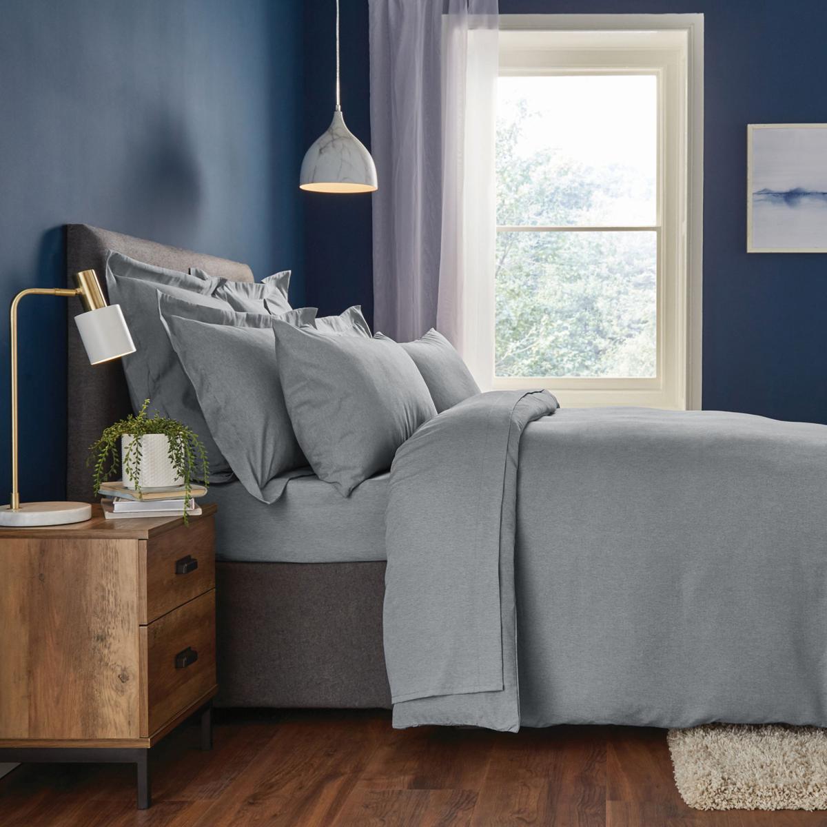 Fogarty Soft Touch Grey Marl Duvet Cover and Pillowcase Set Grey Marl – image 2