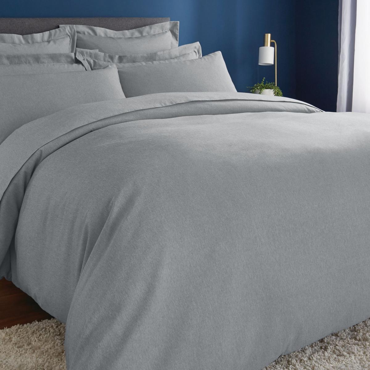 Fogarty Soft Touch Grey Marl Duvet Cover and Pillowcase Set Grey Marl – image 3