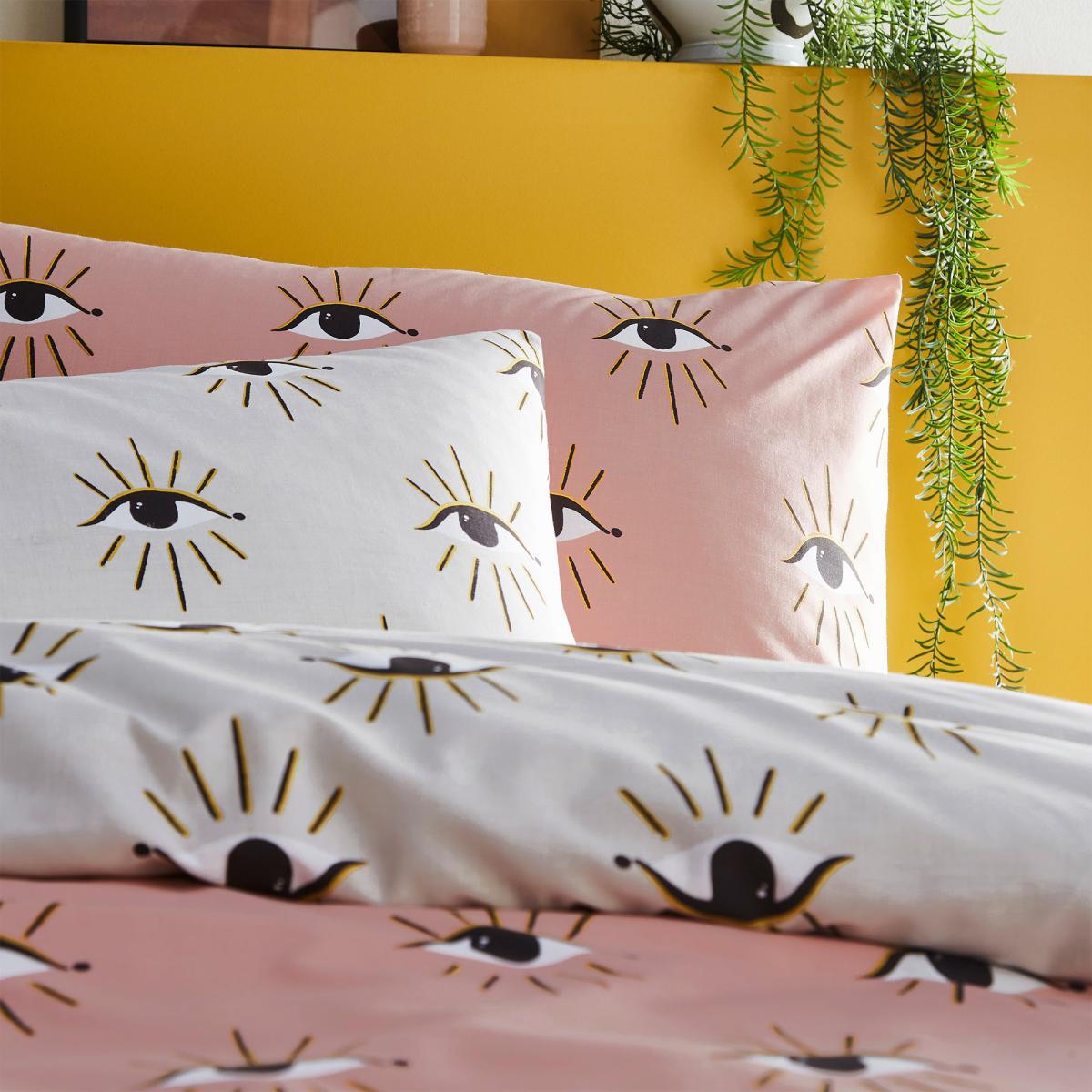 Furn. Theia Blush Duvet Cover and Pillowcase Set Blush (Pink) – image 3