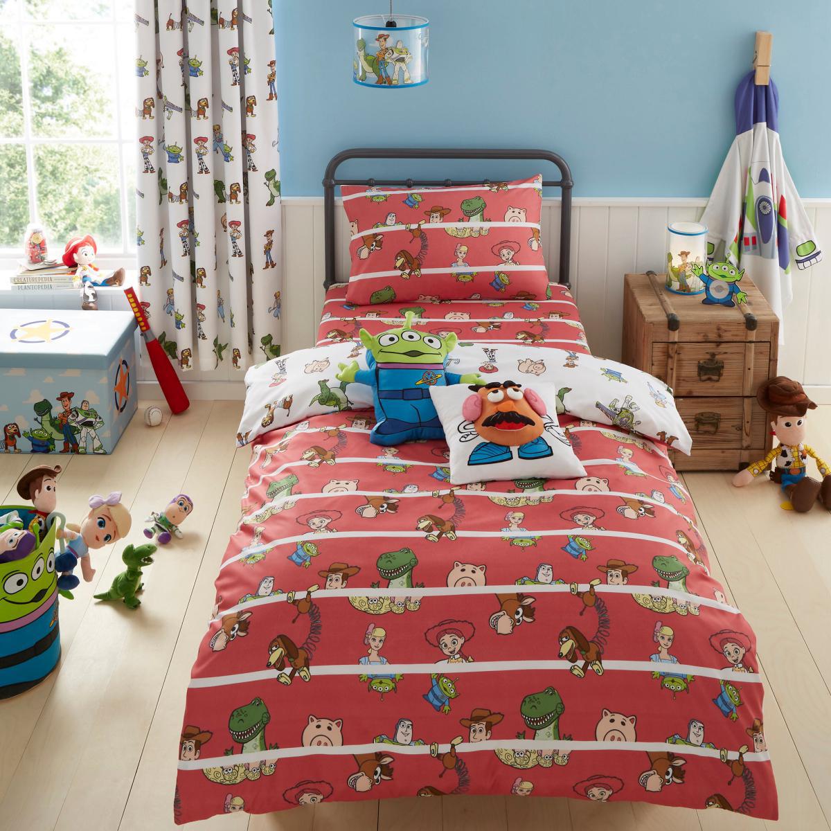 Disney Toy Story Duvet Cover and Pillowcase Set White, Green and Brown – image 2