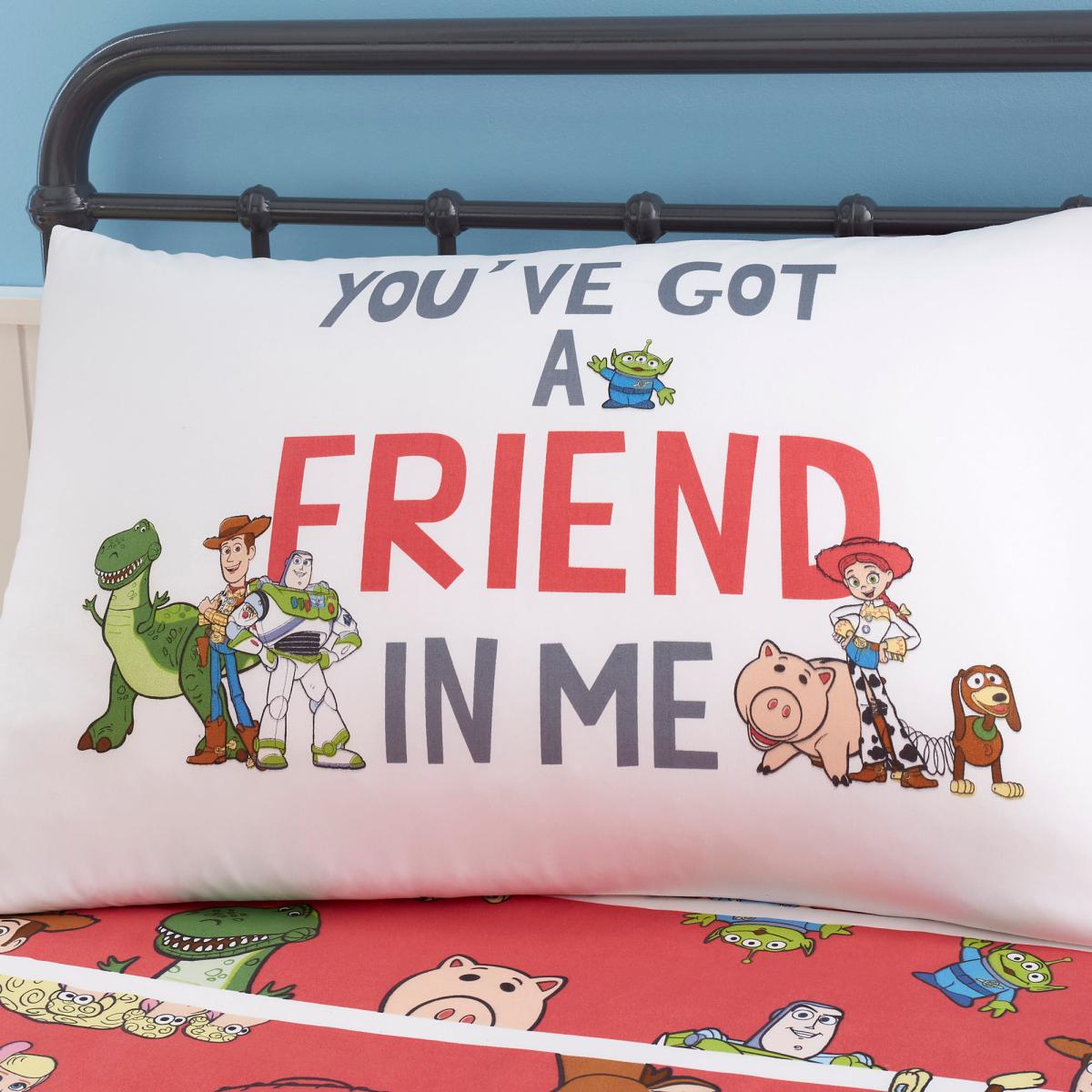 Disney Toy Story Duvet Cover and Pillowcase Set White, Green and Brown – image 3