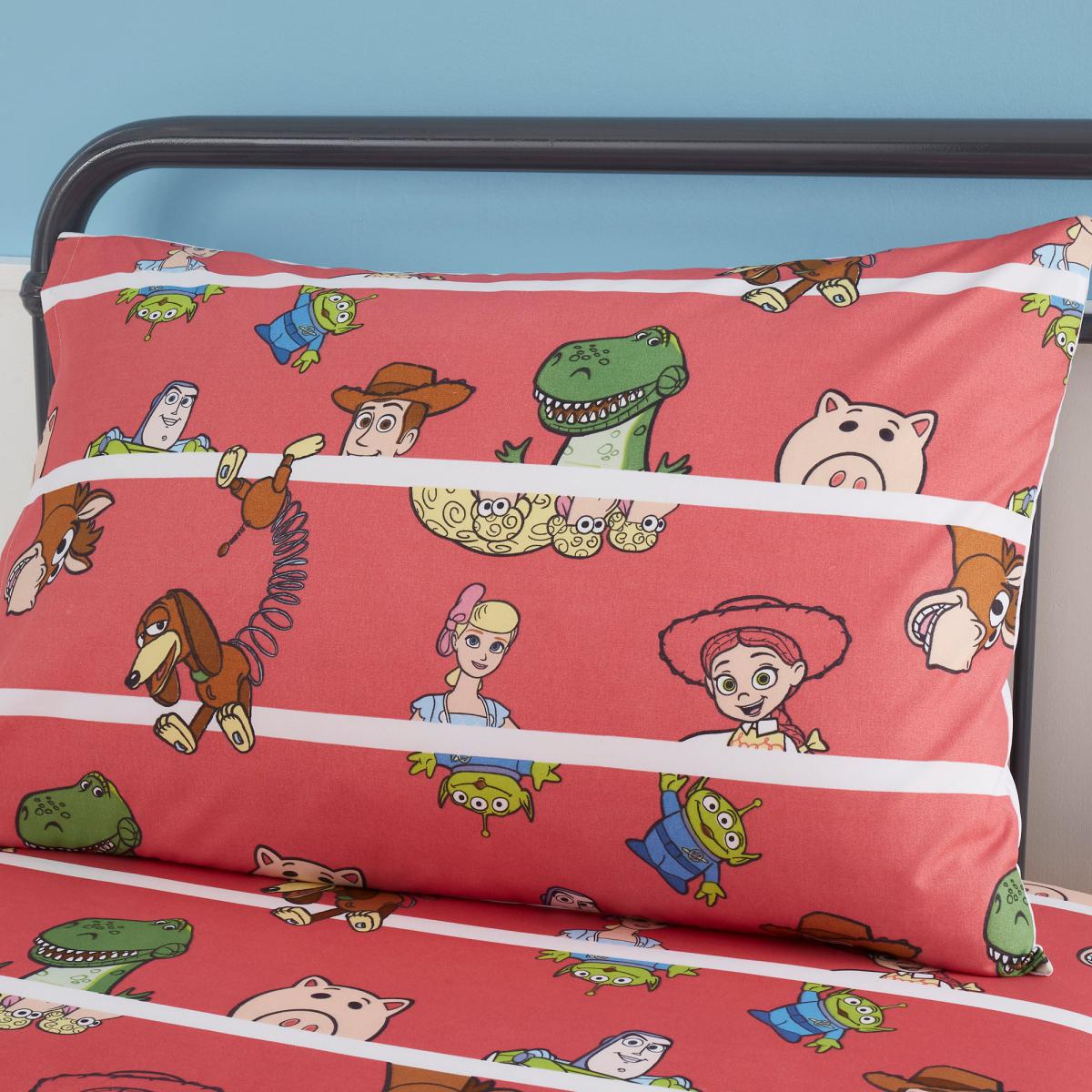 Disney Toy Story Duvet Cover and Pillowcase Set White, Green and Brown – image 4