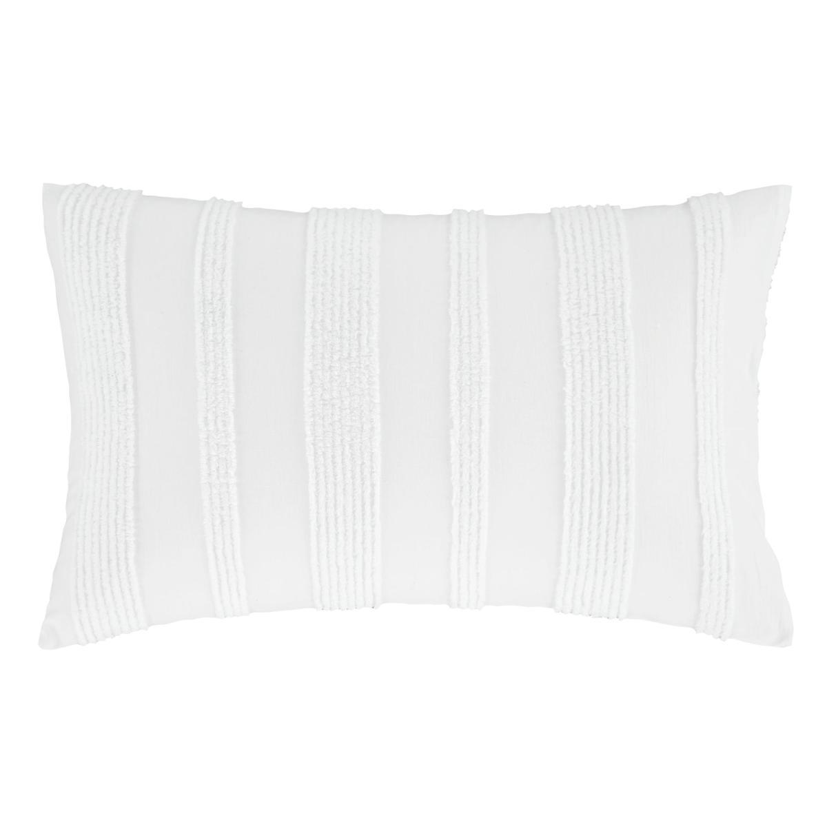 Ezra White Tufted Luxe 100% Cotton Duvet Cover and Pillowcase Set White – image 4