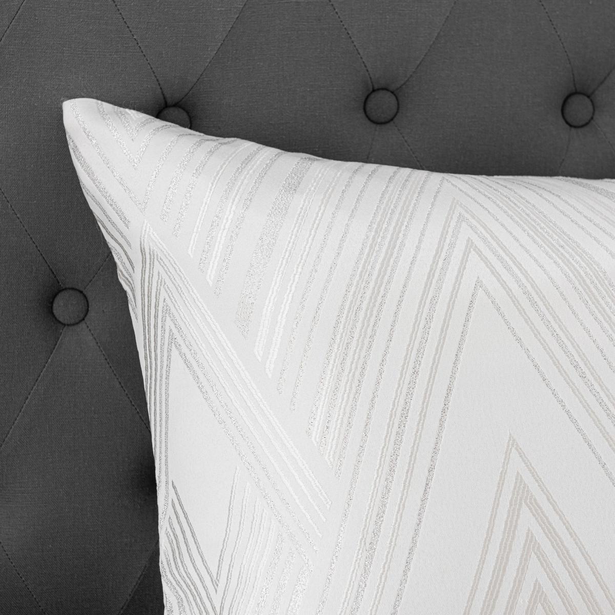 Astaire Silver Jacquard Duvet Cover and Pillowcase Set Silver – image 5