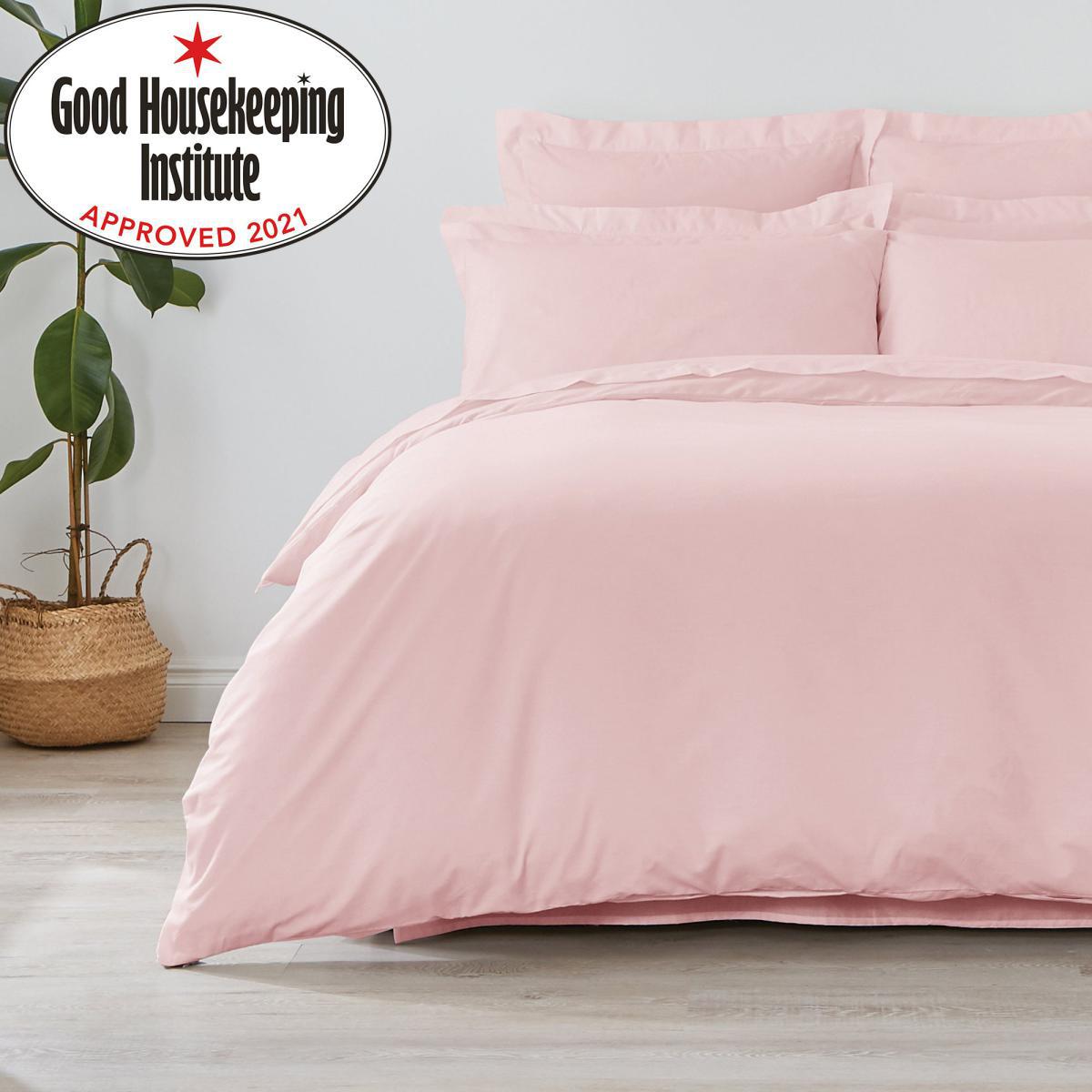 Non Iron Plain Dye Dusky Pink Duvet Cover Dusty Pink – image 1