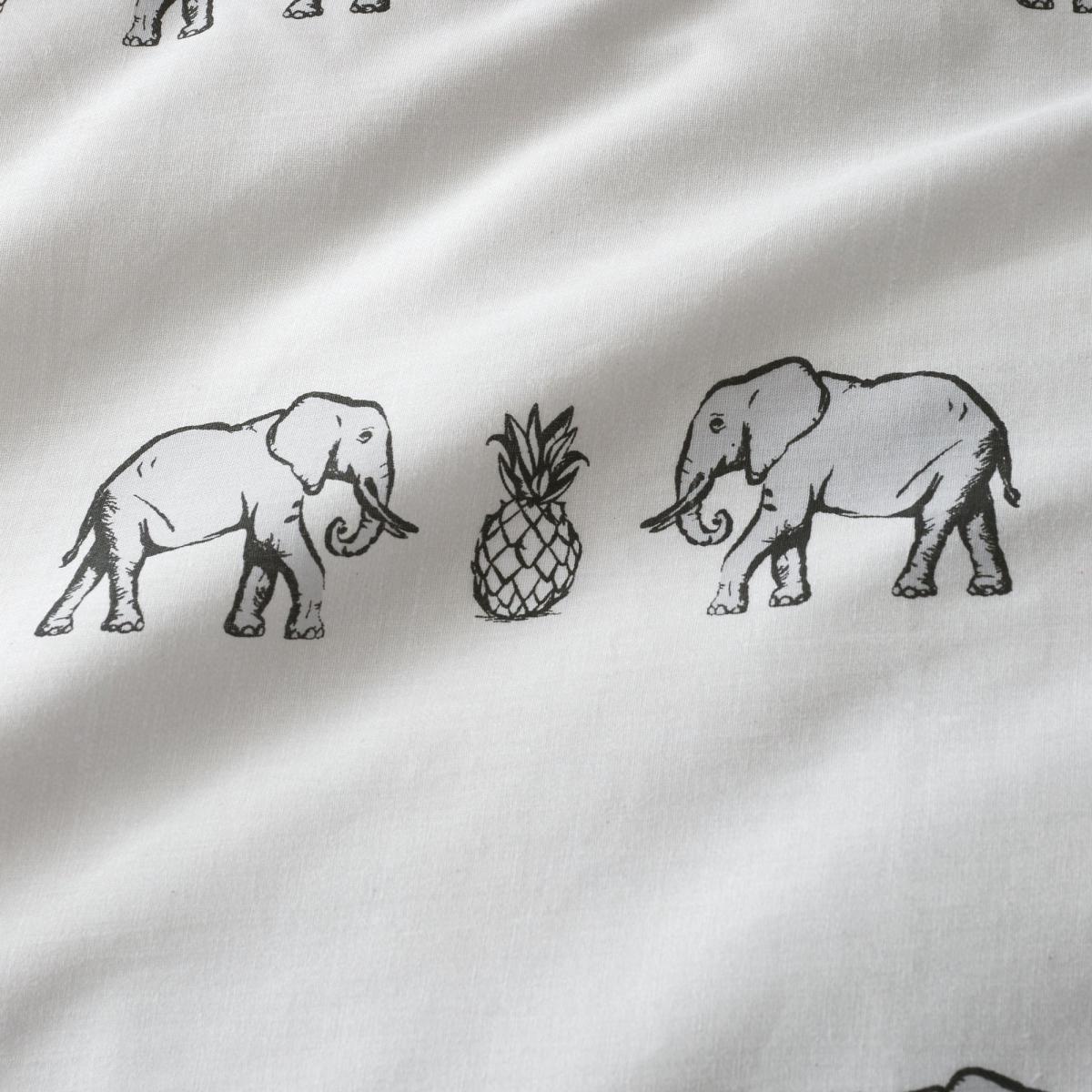 Pineapple Elephant Tembo 100% Cotton Reversible Duvet Cover and Pillowcase Set MultiColoured – image 4