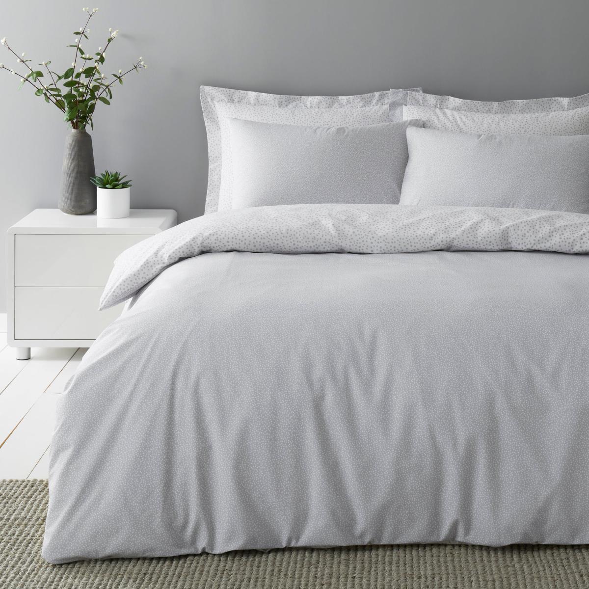 Dottie Grey Duvet Cover and Pillowcase Set Grey – image 2
