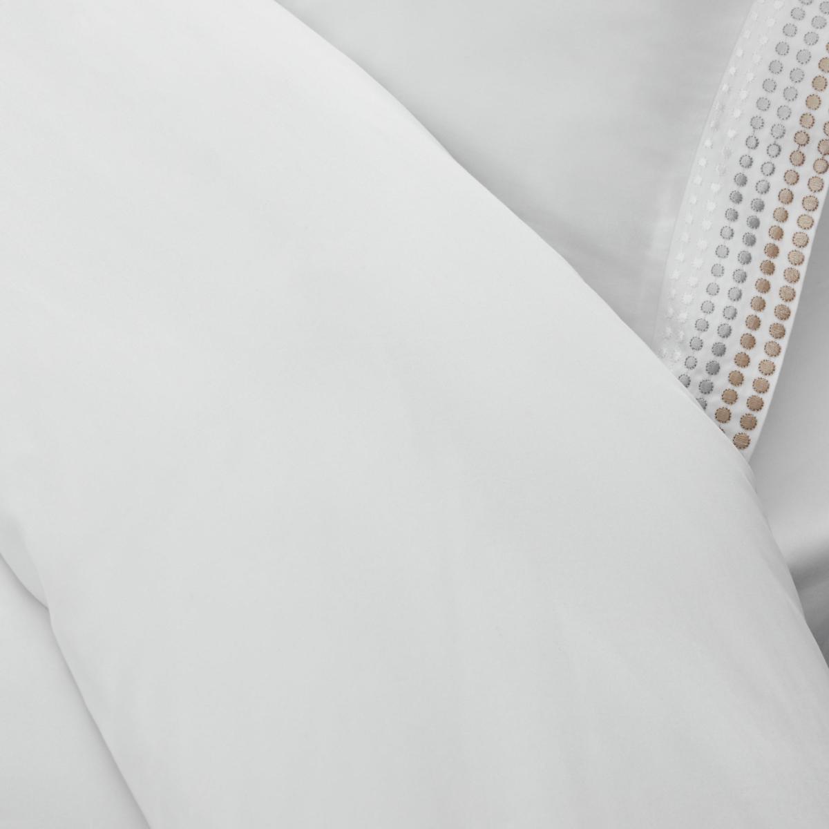 Dorma Purity Chesten 300 Thread Count Cotton Sateen Duvet Cover and Pillowcase Set White – image 6