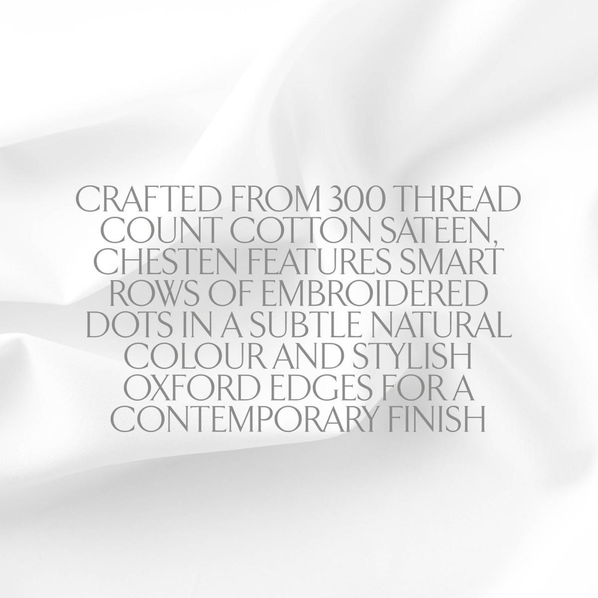 Dorma Purity Chesten 300 Thread Count Cotton Sateen Duvet Cover and Pillowcase Set White – image 7