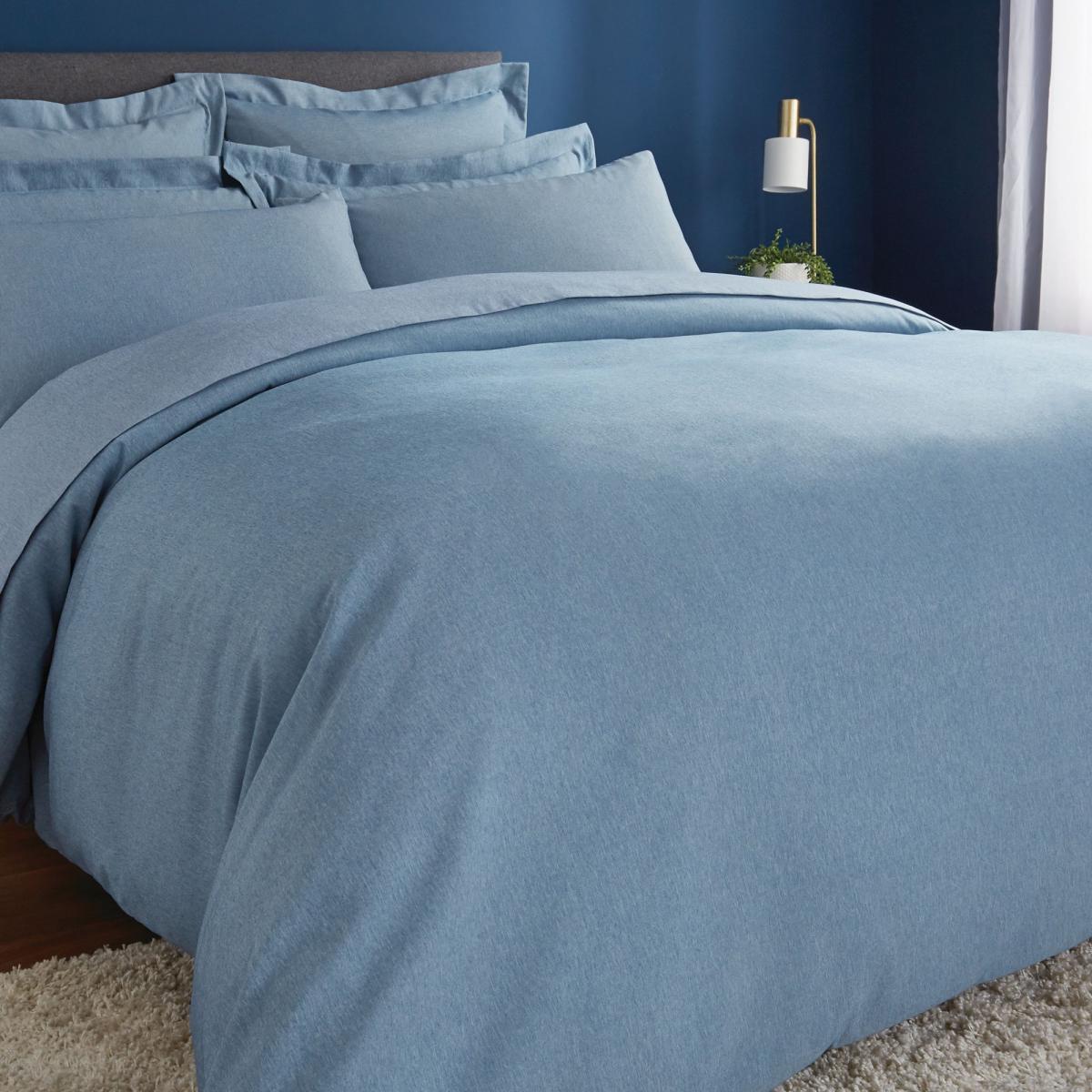 Fogarty Soft Touch Marl Effect Denim Duvet Cover and Pillowcase Set Denim – image 3