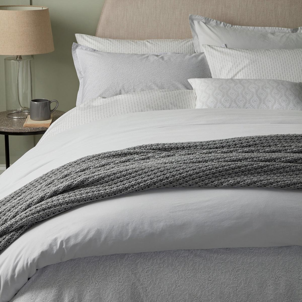 Murmur Silver Cloud Grey Organic Cotton Duvet Cover and Pillowcase Set Grey – image 2