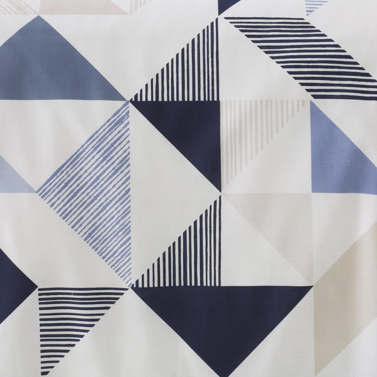 Elements Bako Reversible Geometric Blue Duvet Cover and Pillowcase Set Blue – image 5