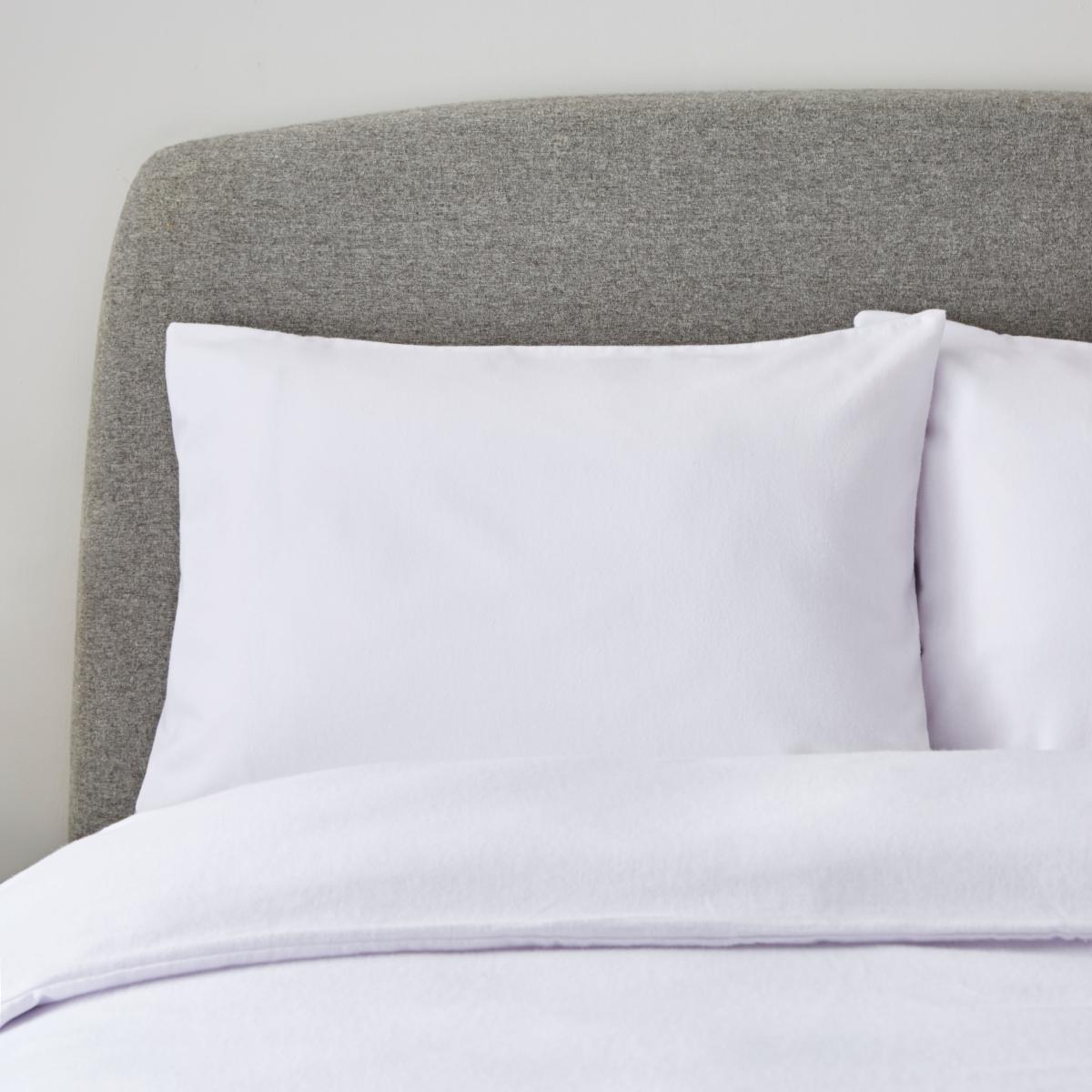 Fogarty Plain White Bamboo Duvet Cover and Pillowcase Set White – image 2