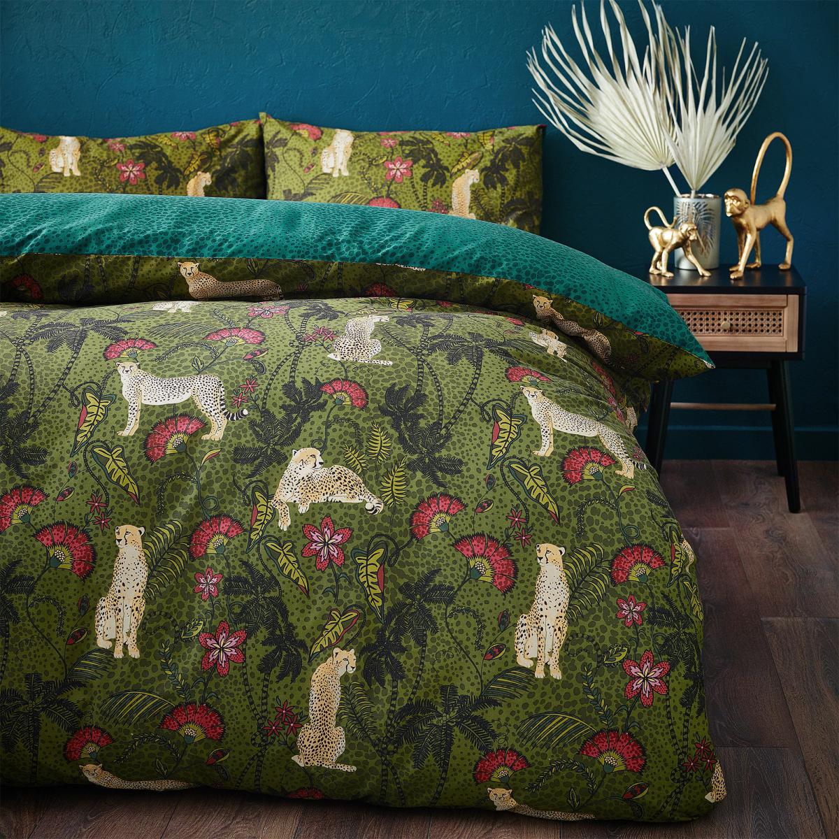 Tropica Cheetah Duvet Cover and Pillowcase Set MultiColoured – image 4