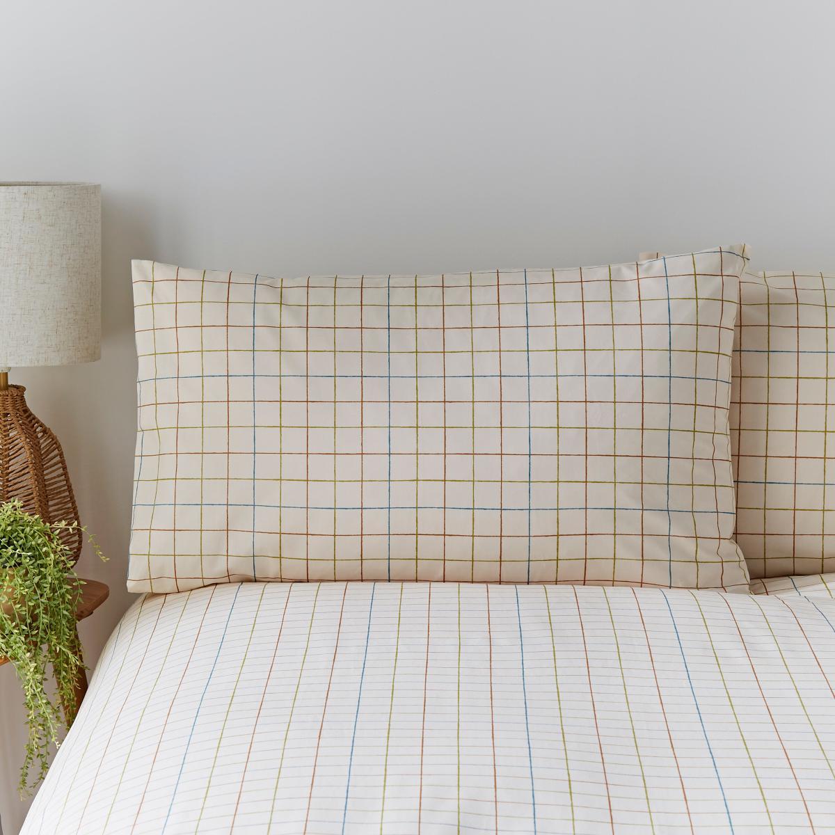 Elements Randig Natural Duvet Cover and Pillowcase Set Natural – image 3