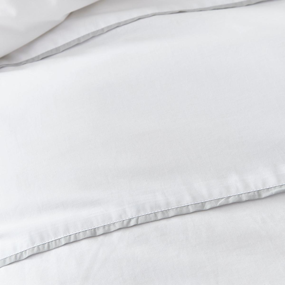 Content By Terence Conran Halstead Pleats White and Grey Striped 100% Cotton Duvet Cover and Pillowcase Set Light Grey – image 4
