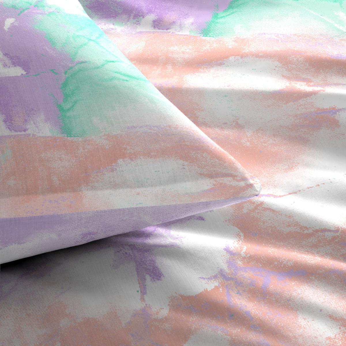 Fusion Tie Dye Multicoloured Reversible Duvet Cover and Pillowcase Set MultiColoured – image 4