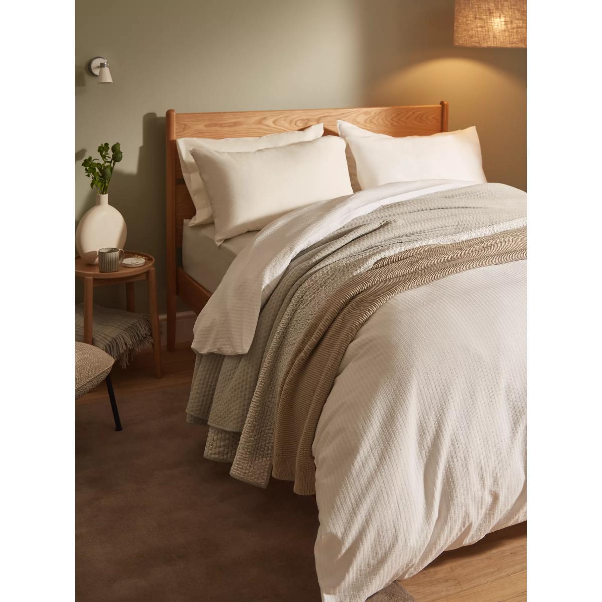 Croft Collection Strada Seersucker Stripe Cotton Bedding – image 2