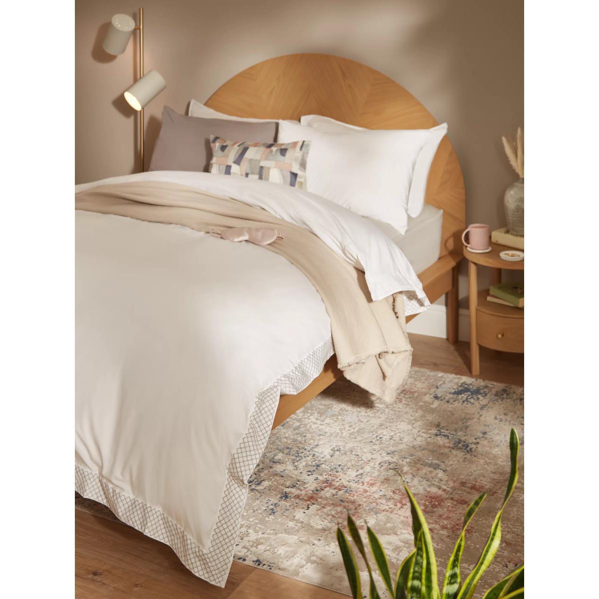 John Lewis & Partners Crisp and Fresh Rome Embroidered Cotton Bedding, White – image 2