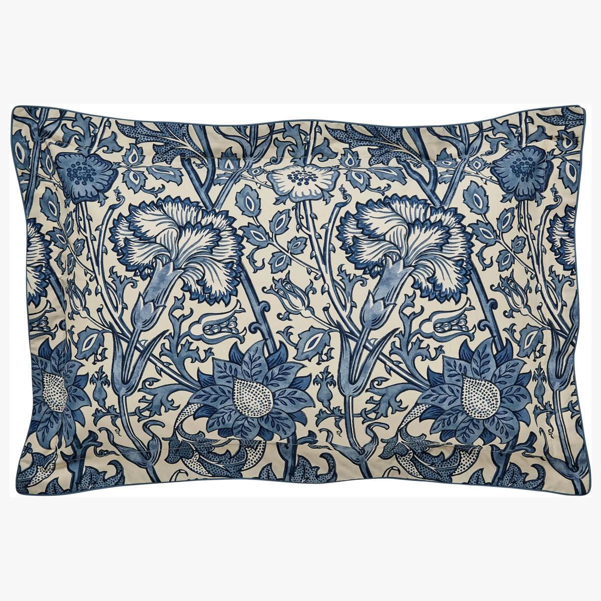 Morris & Co. Pink Rose Bedding, Blue – image 4