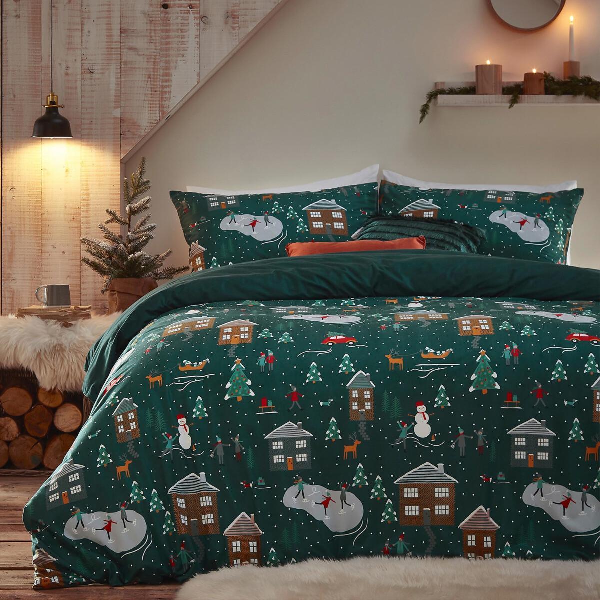 Winter Pines Duvet Cover & Pillowcase Set – image 1